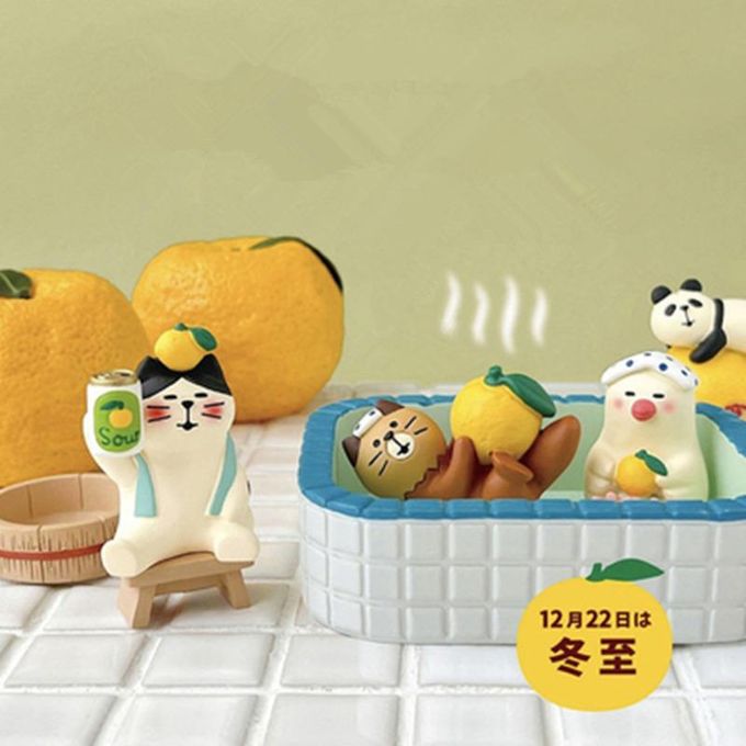 Grocery Zakka Grapefruit Bath Series Cat Resin Hot Spring Lemon Ornaments Item Table Miniature Crafts Resin Scene