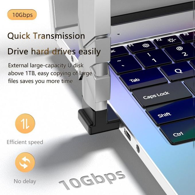 U-Shape 10gbps Up Down 90 Degree Angled Usb 3.0 Type-C Usb-C 10gbps M/f Adapter A Male To Female Extension Connector 3a Charge