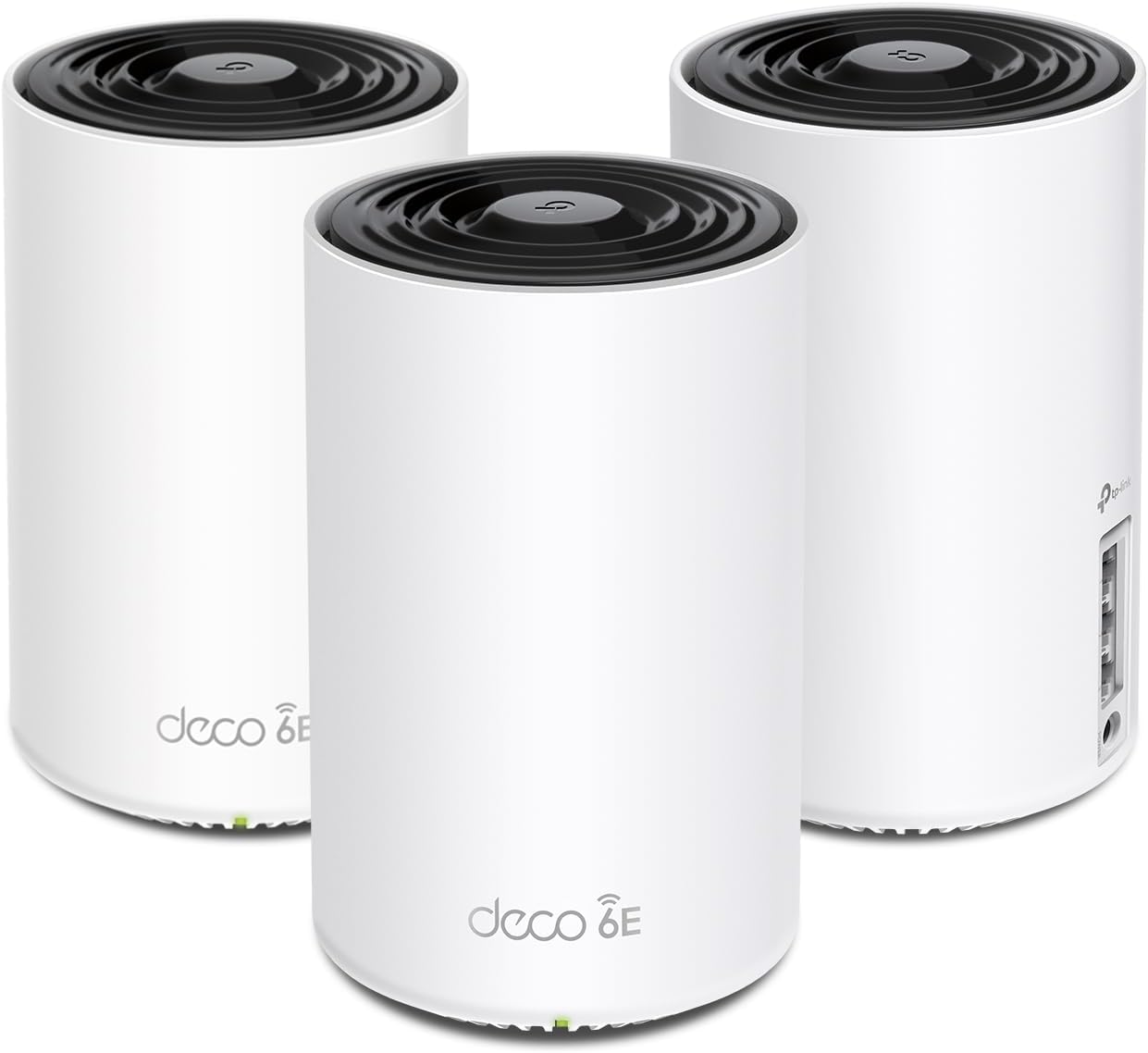 TP-Link Deco AXE5400 Tri-Band WiFi 6E Mesh System – Wi-Fi up to 7200 Sq.Ft, Engadget Rated Best Mesh For Most People, Replaces WiFi Router and Extender, AI-Driven Mesh New 6GHz Band, 3-Pack(Deco XE75)