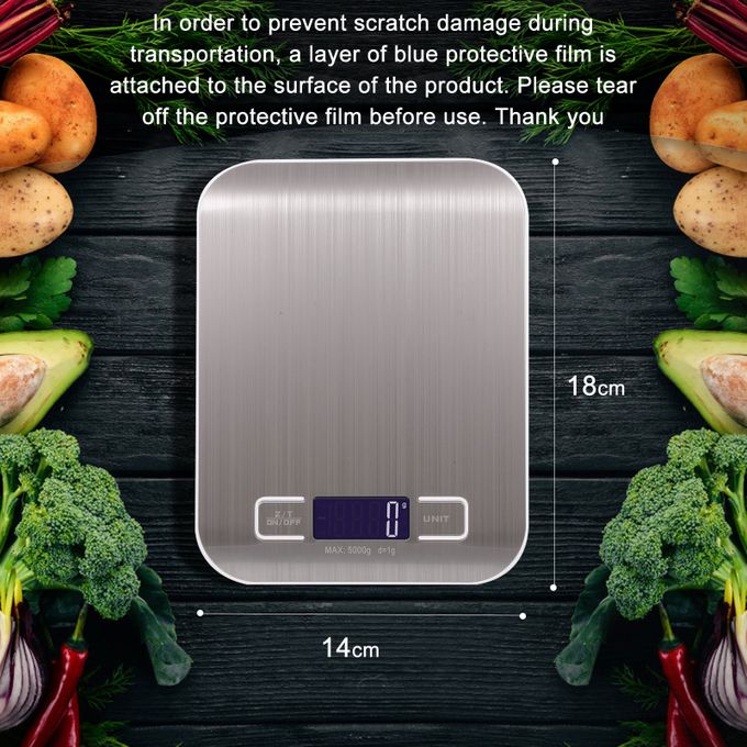 Rechargeable Kitchen Digital Food Scale 10KG/1g Measuring