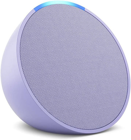 Echo Pop (newest model), Just right for bathrooms, dens and other small spaces, Our smallest Alexa speaker, Lavender Bloom